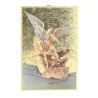 Plaquette de Saint Michel en bois effet mosaïque 10x15cm Plaquette de Saint Michel en bois effet mosaïque 10x15cm