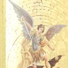 Plaquette de Saint Michel en bois effet mosaïque 10x15cm