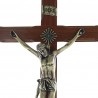 Wooden Crucifix with metal Christ 62 cm