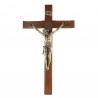 Crucifix en bois avec Christ en métal 62 cm