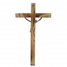 Wooden Crucifix with golden Christ 45 cm