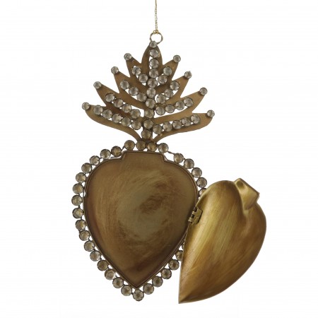 Ex-voto heart and flame 24 cm