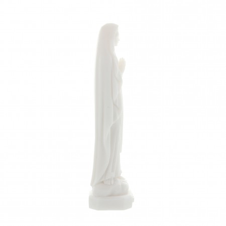 Statue of Our Lady of Lourdes in white alabaster 20 cm