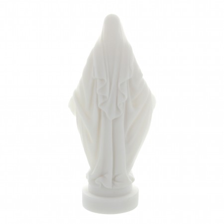 Statue de la Vierge Miraculeuse en albâtre blanche 17 cm