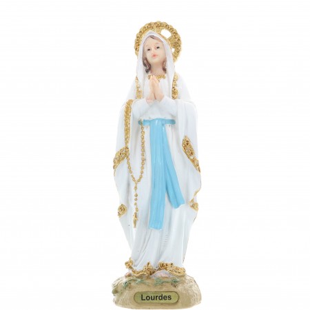 Statua in resina di Nostra Signora di Lourdes 21 cm