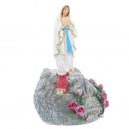 Statua in resina dell'Apparizione di Lourdes 15 cm