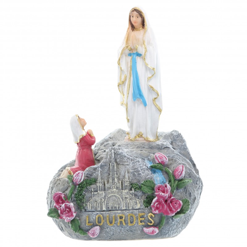 Resin Statue of the Apparition of Lourdes of 15 cm