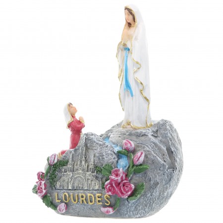 Resin Statue of the Apparition of Lourdes of 15 cm