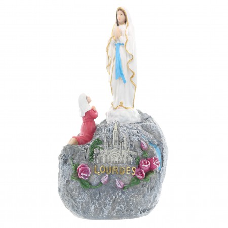 Statua di 25 cm in resina dell'Apparizione di Lourdes