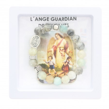 Angel Guardian bracelet for children in semi-precious stones