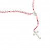 Chapelet Eau de Lourdes avec grains en forme de coeur
