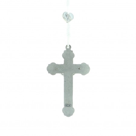Chapelet Eau de Lourdes avec grains en forme de coeur