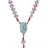 Lourdes Water rosary with heart-shaped beads
