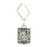 Silver plated key ring with Lourdes crest