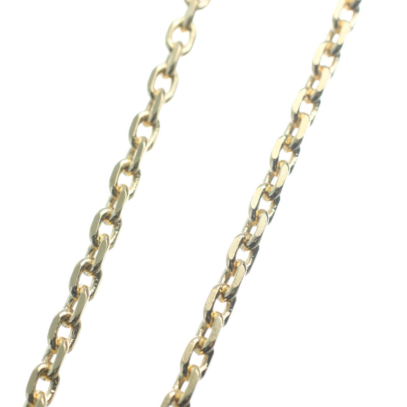 Gold plated forçat chain 2.6 mm - 70 cm