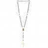 Modern Lourdes Water rosary with crystal beads