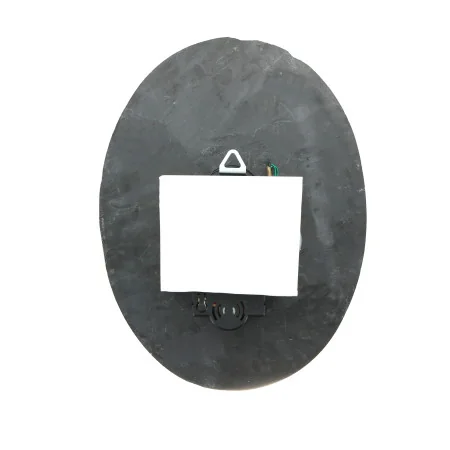 30 cm oval musical clock in slate