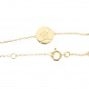 Bracelet plaqué or 16 cm avec médaille ronde ange