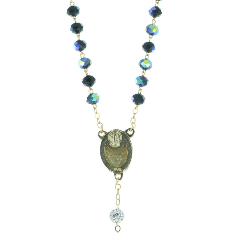 Relique Religieuse Vintage De Lourdes - Coupe à Eau Bénite, Cristal, Chapelet - Occasion