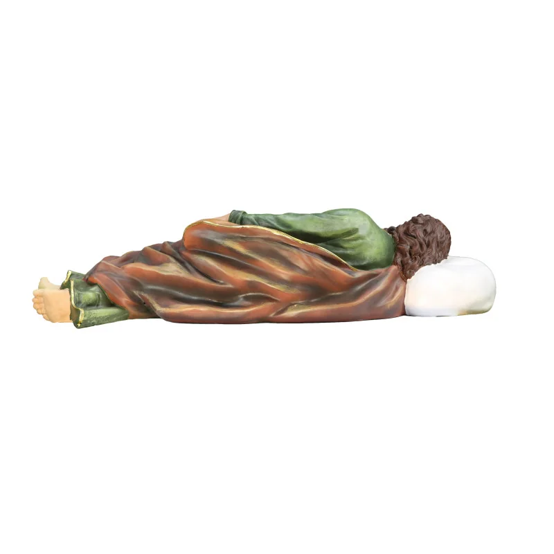 Statue Religieuse Saint Joseph Endormi Paben - En Résine, Hauteur 12.8 Cm, Décoration Pieuse