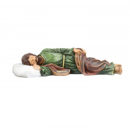 Statua in resina di 57 cm di San Giuseppe che dorme