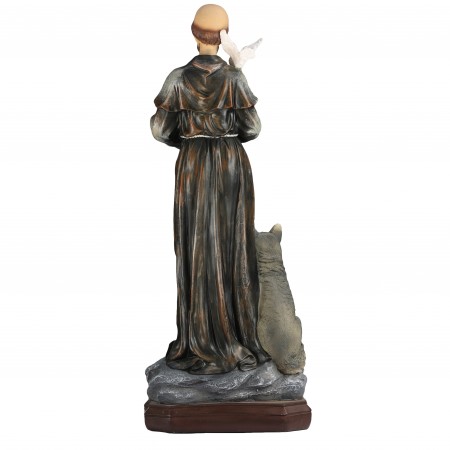 53cm resin statue of Saint Francis of Assisi