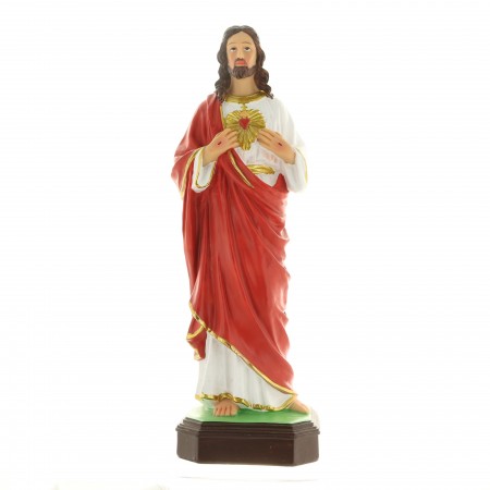 Statua in resina di 30 cm del Sacro Cuore di Gesù