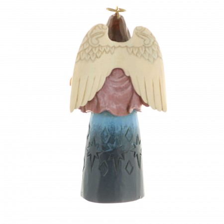 12cm statue of an Angel with a picture of the Holy Family to hang
