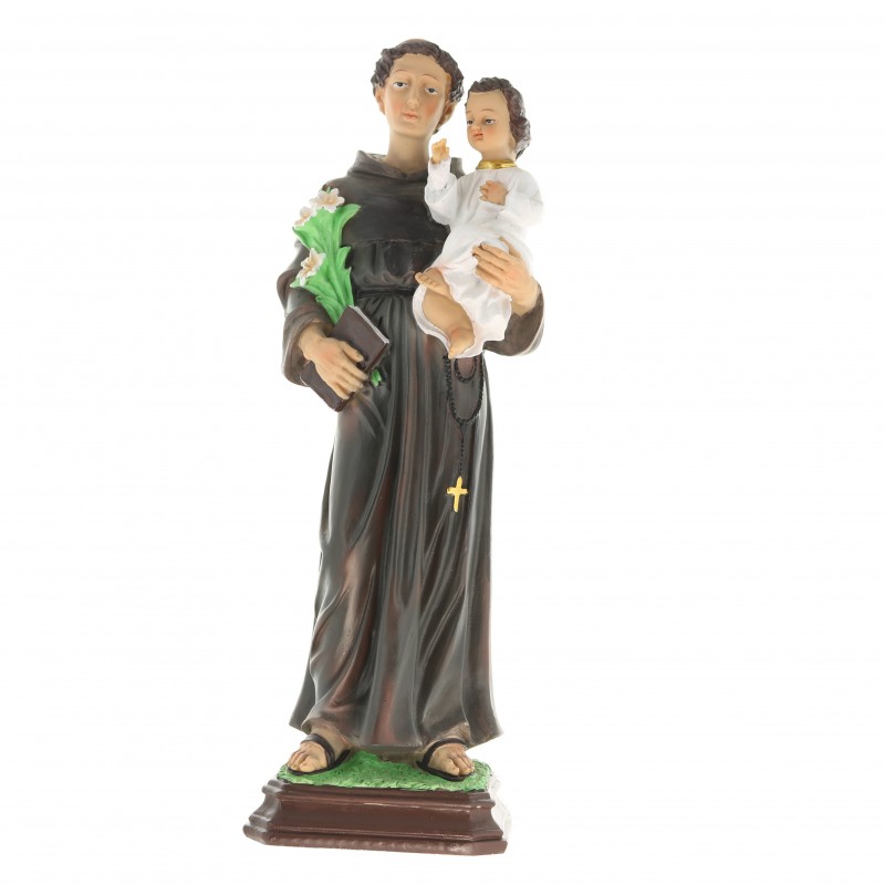 Resin statue of Saint Anthony of Padua 30cm