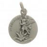 Saint Michael medal in silver metal 18mm