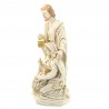 Statue de la Sainte Famille en résine blanche patinée 40cm