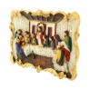Frame of the Last Supper in coloured resin 22x13cm