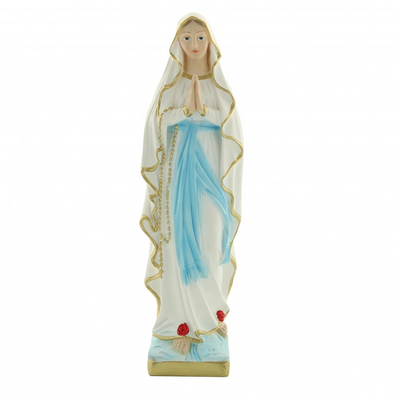 Statua in resina colorata di Nostra Signora di Lourdes 30 cm