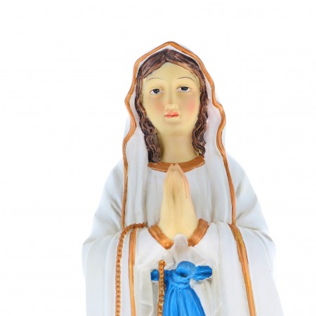 Statue of Our Lady of Lourdes in coloured resin 40cm
