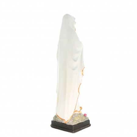 Statue of Our Lady of Lourdes in coloured resin 40cm
