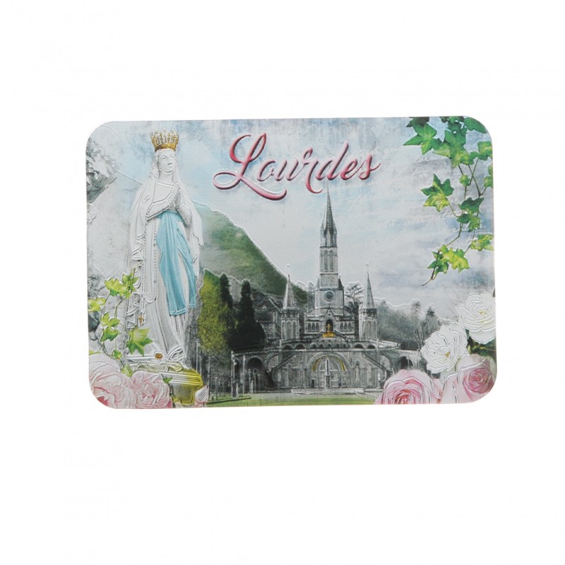 Magnet double faces Notre Dame de Lourdes Sanctuaire
