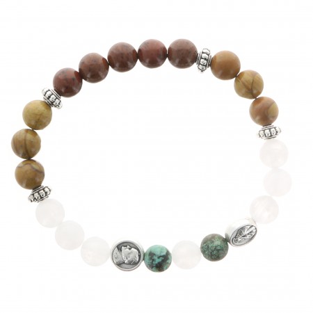 Saint Anthony bracelet with semi precious stones