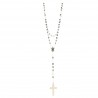 Silver rosary with grains of the Apparition and the Virgin Mary
