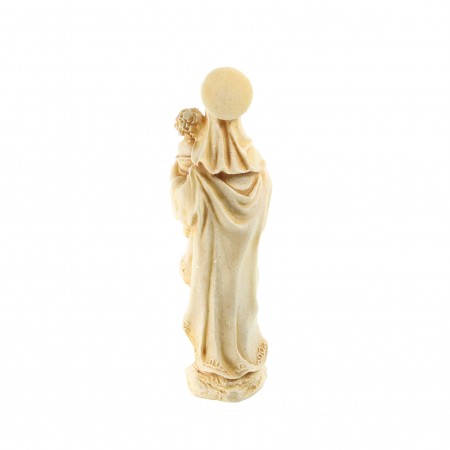 Statue of the Virgin and Child in stone and resin 15cm