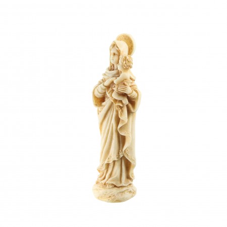 Statue of the Virgin and Child in stone and resin 15cm