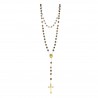 8mm Tiger eye rosary with gold chain and box