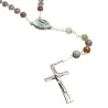 8mm Indian Agate rosary with water center piece