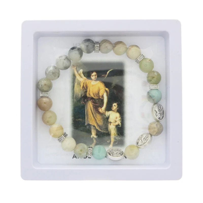 Stone Guardian Angel bracelet with display box