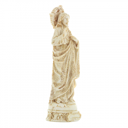 Statue Sacré-Coeur de Jésus en pierre et résine paillettés de 22cm