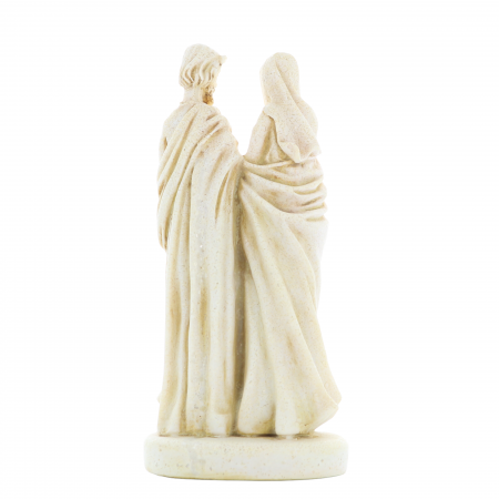 Statue of the Holy Family in stone and resin 17cm