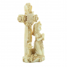 Stone and resin cross with an angel 12cm