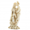 Statue Sainte Famille aux fleurs en pierre et résine 22cm