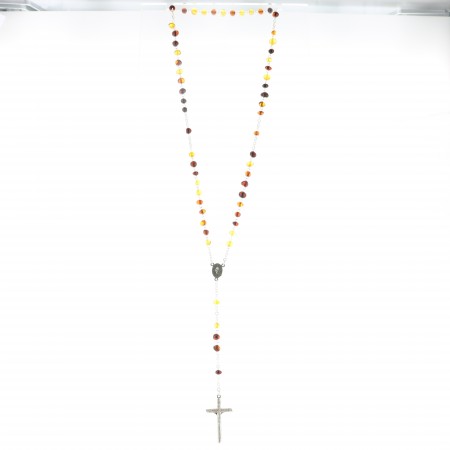 Rosary in Amber stones 5mm