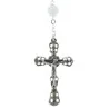 Rosario d'argento con pietre incrinate 7 mm