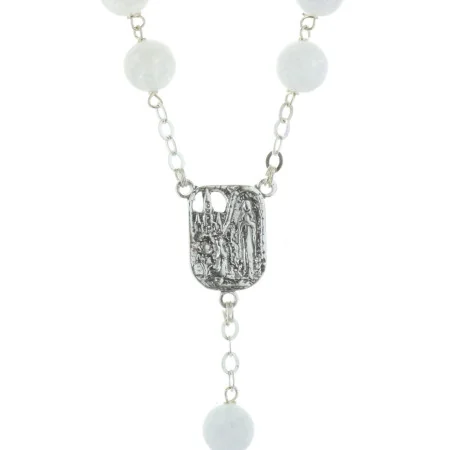 Rosario d'argento con pietre incrinate 7 mm